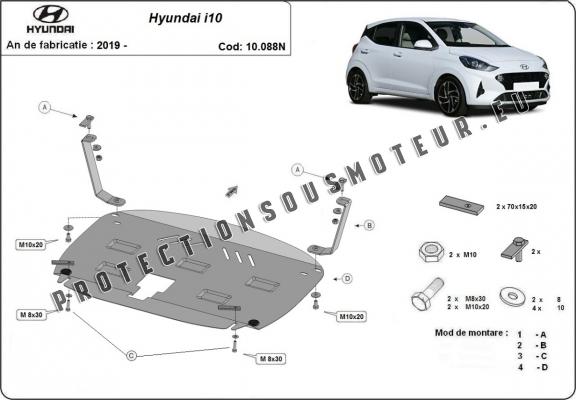 Protection sous moteur et de la boîte de vitesse Hyundai i10