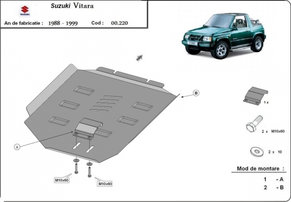 Protection de la boîte de vitesse Suzuki Vitara