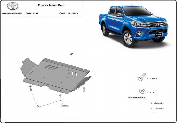 Protection Sous Moteur Toyota Hilux Revo