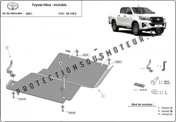 Protection du différentiel Toyota Hilux Invincible