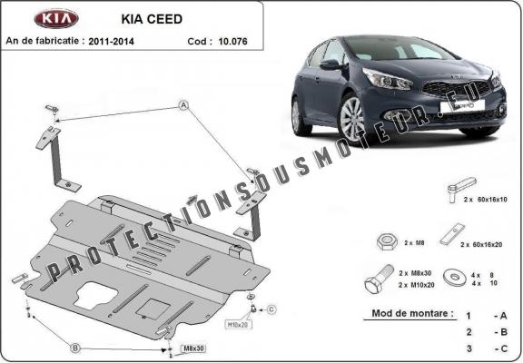 Protection sous moteur et de la boîte de vitesse Kia Ceed