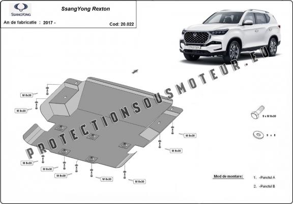 Protection sous moteur et de la radiateur SsangYong Rexton