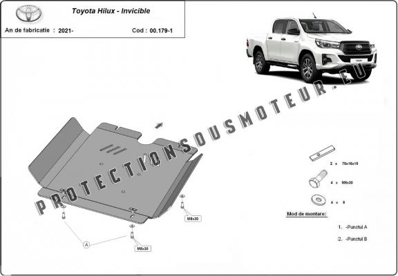 Aluminium protection de la boîte de vitesse Toyota Hilux Invincible