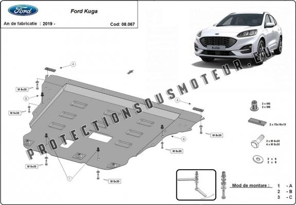 Protection sous moteur et de la boîte de vitesse Ford Kuga