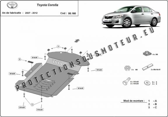 Protection convertisseur catalytique/cat lock Toyota Corolla