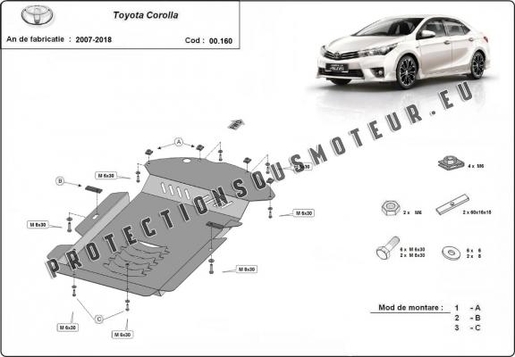 Protection convertisseur catalytique/cat lock Toyota Corolla