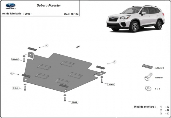 Protection de la boîte de vitesse  Subaru Forester 5