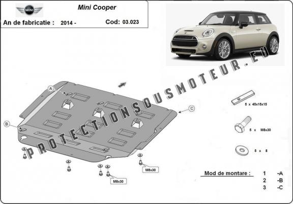 Protection sous moteur et de la boîte de vitesse Mini Cooper