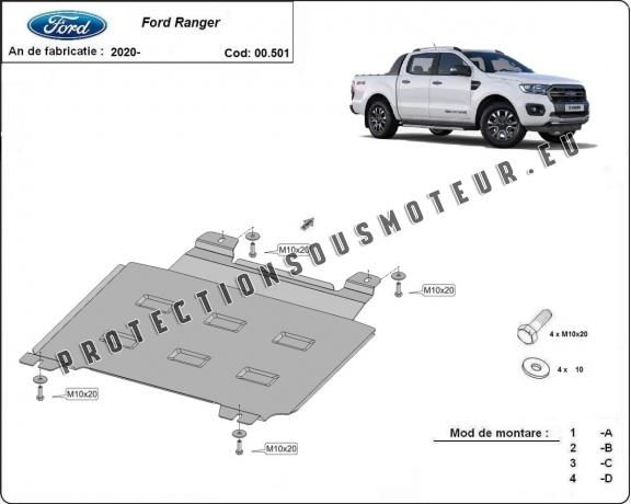 Protection de la boîte de vitesse Ford Ranger