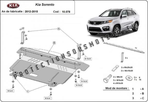 Protection sous moteur et de la boîte de vitesse Kia Sorento XM