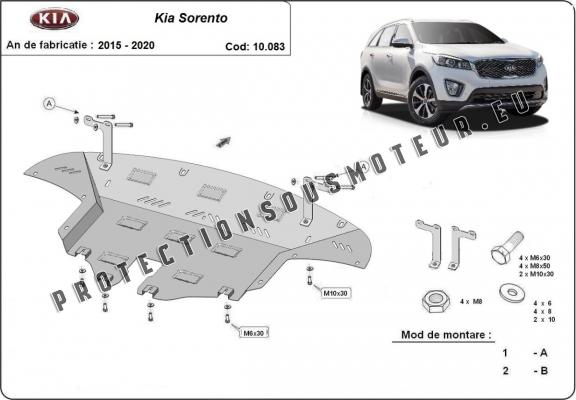 Protection sous moteur et de la boîte de vitesse Kia Sorento