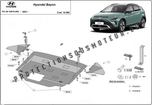 Protection sous moteur et de la boîte de vitesse Hyundai Bayon