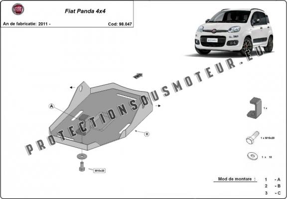 Protection du différentiel Fiat Panda 4x4