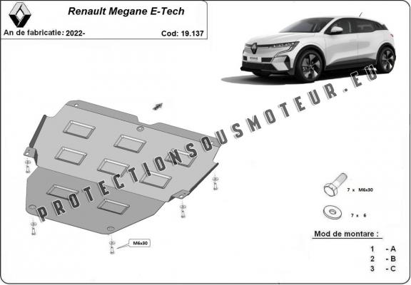 Protection sous moteur et de la boîte de vitesse Renault Megane E-Tech