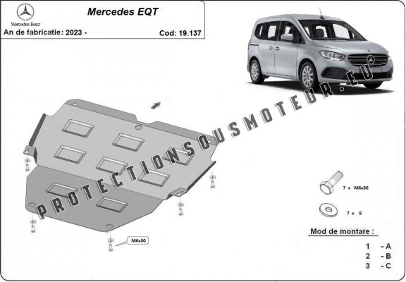 Protection sous moteur et de la boîte de vitesse Mercedes EQT