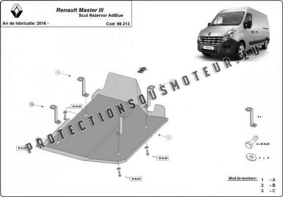 Protection réservoir AdBlue Renault Master 3 - Model 1