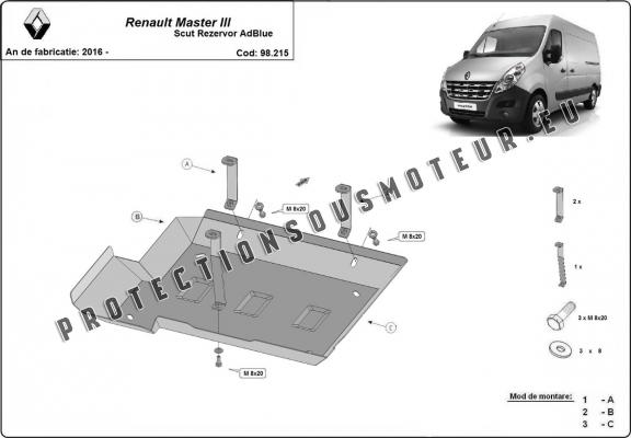 Protection réservoir AdBlue Renault Master 3 - Model 3