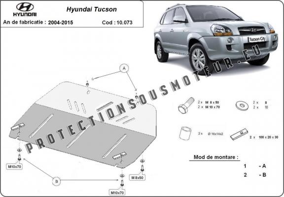 Protection sous moteur et de la boîte de vitesse Hyundai Tucson
