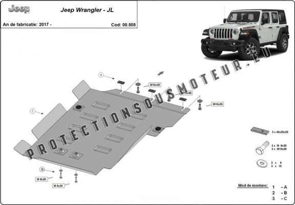 Protection de la boîte de vitesse Jeep Wrangler - JL
