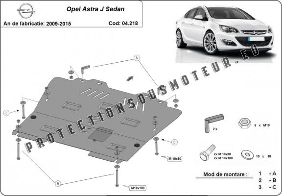 Protection sous moteur et de la boîte de vitesse Opel Astra J Sedan