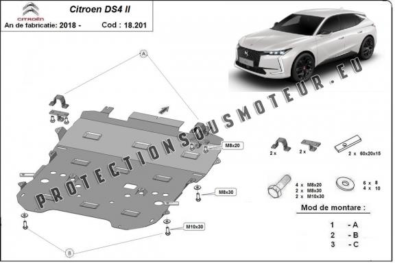 Protection sous moteur et de la boîte de vitesse Citroen DS4 II