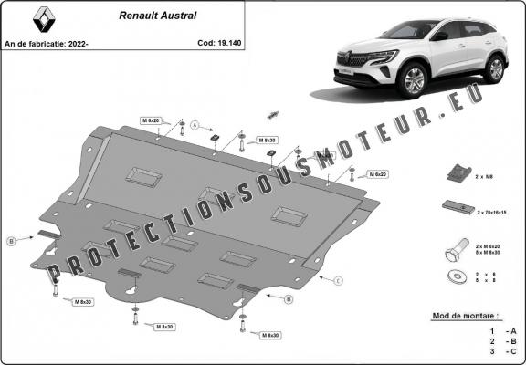 Protection sous moteur et de la boîte de vitesse Renault Austral