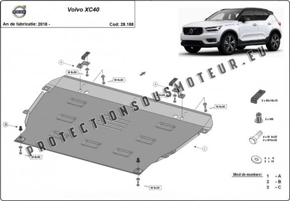 Protection sous moteur et de la boîte de vitesse Volvo XC40