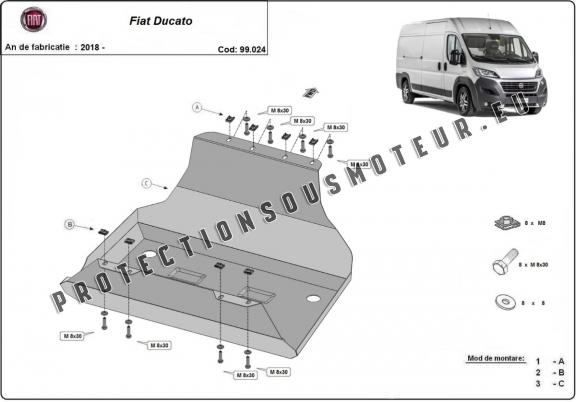 Protection de réservoir Fiat Ducato