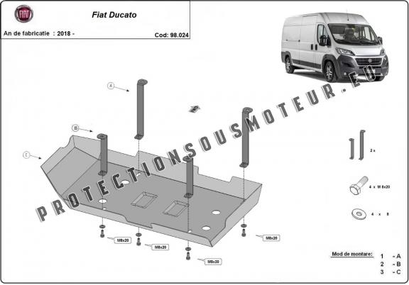 Protection réservoir AdBlue Fiat Ducato