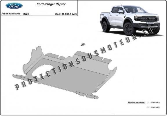 Protection sous moteur et de la boîte de vitesse Ford Ranger Raptor Aluminium