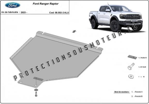 Aluminium protection de la boîte de vitesse Ford Ranger Raptor