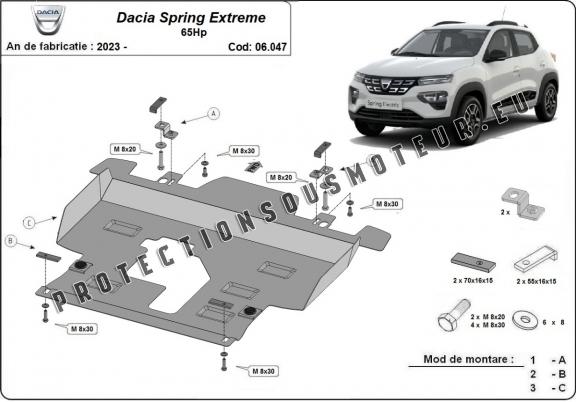 Protection sous moteur et de la boîte de vitesse Dacia Spring Extreme