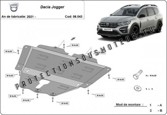 Protection sous moteur et de la boîte de vitesse Dacia Jogger