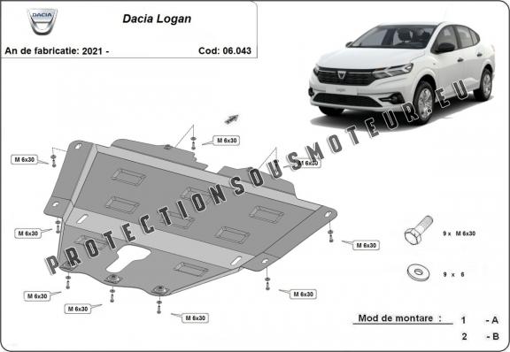 Protection sous moteur et de la boîte de vitesse Dacia Logan