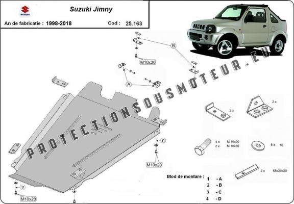 Protection de la  boîte de transfert Suzuki Jimny