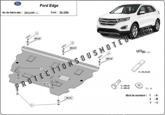 Protection sous moteur et de la boîte de vitesse Ford Edge