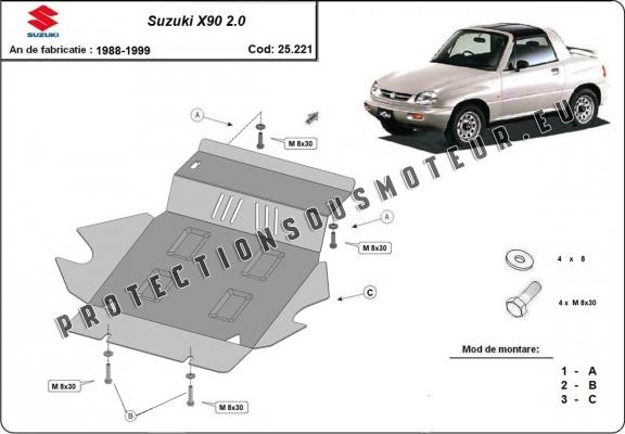 Protection sous moteur et de la radiateur Suzuki X90 2.0