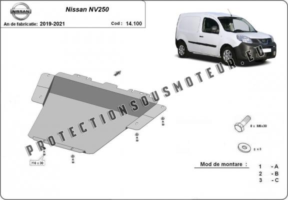 Protection sous moteur et de la boîte de vitesse Nissan NV250