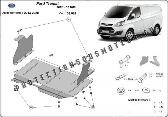 Protection sous moteur et de la boîte de vitesse Ford Transit