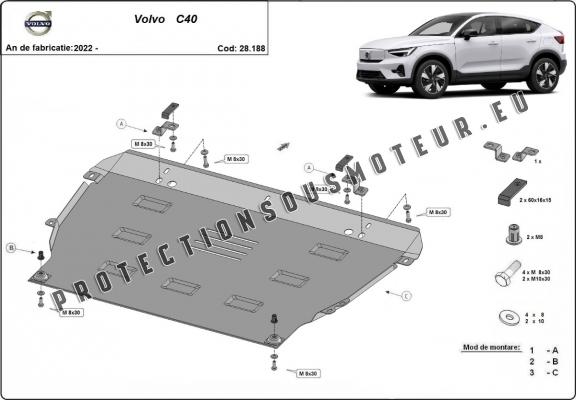 Protection sous moteur et de la boîte de vitesse Volvo C40