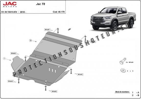 Protection sous moteur et de la radiateur Jac T8