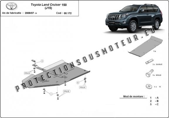 Aluminium protection de la boîte de vitesse Toyota Land Cruiser 150