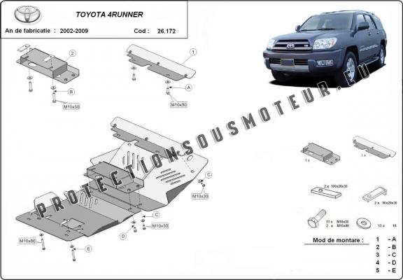 Protection Sous Moteur  Toyota 4Runner- Aluminium