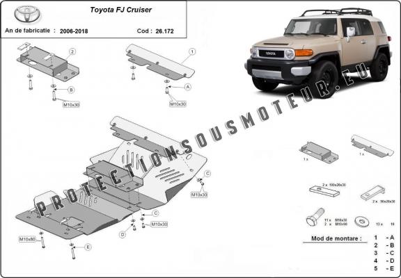 Protection Sous Moteur FJ Cruiser -Aluminium