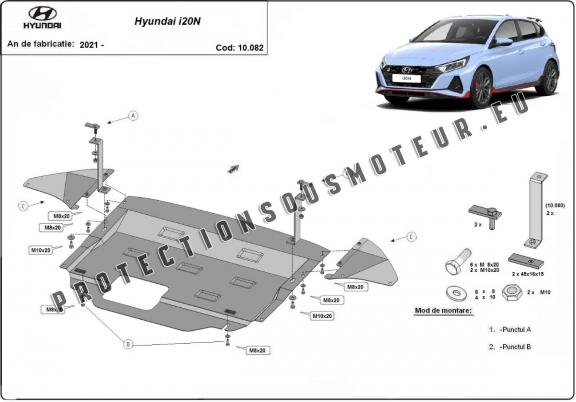 Protection sous moteur et de la boîte de vitesse Hyundai i20