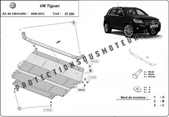 Protection sous moteur et de la boîte de vitesse VW Tiguan