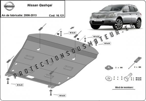 Protection sous moteur et de la boîte de vitesse Nissan Qashqai