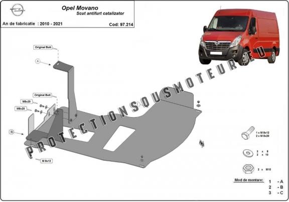 Protection convertisseur catalytique/cat lock Opel Movano