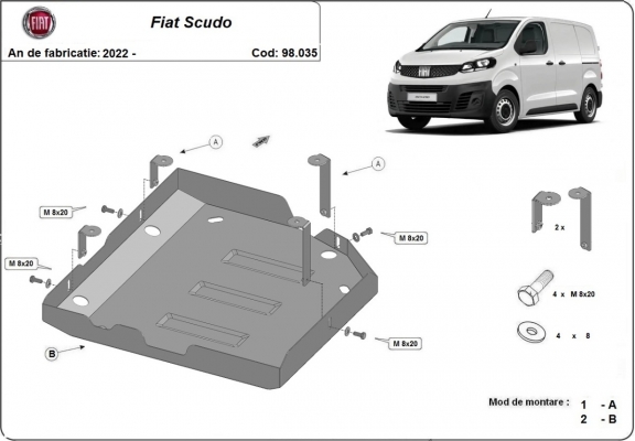 Protection réservoir AdBlue Fiat Scudo