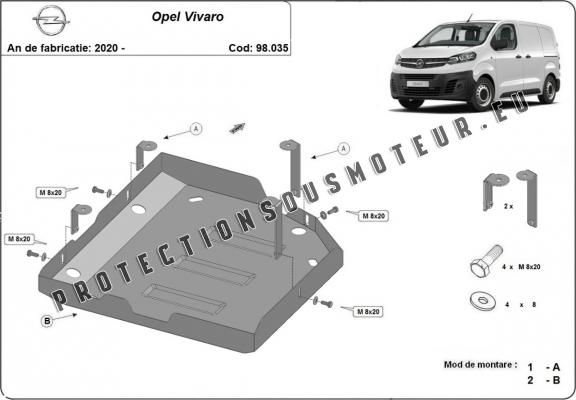 Protection réservoir AdBlue Opel Vivaro